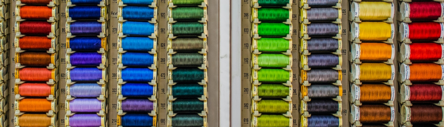 assorted-color thread lot